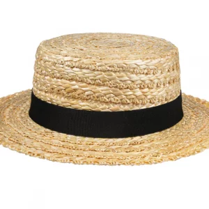 Boater with black band