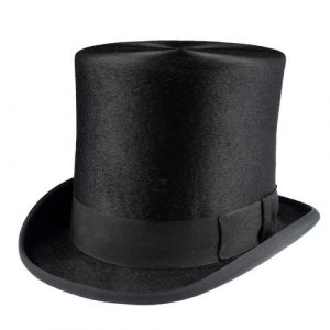 Luxury Black Fur Felt Melusine TALLER TOP HAT