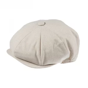 8 piece Linen Blend Baker Boy Oatmeal