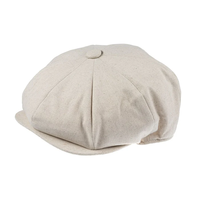 8 piece Linen Blend Baker Boy Oatmeal