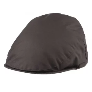 Balmoral flat Cap in cotton wax fabric in Brown