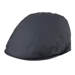 Balmoral flat Cap in cotton wax fabric in Navy