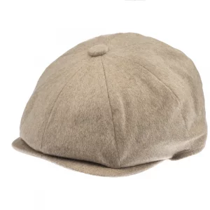 Christys' x Johnstons of Elgin Cashmere Made in England 8 piece Cap in Camel