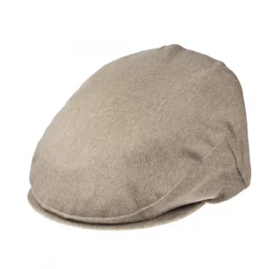 Christys' x Johnstons of Elgin Cashmere Made in England Balmoral Cap in Camel
