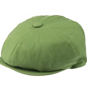 8 Piece Cotton Summer Cap Green