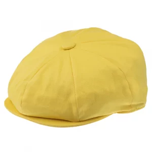 8 Piece Cotton Summer Cap Yellow