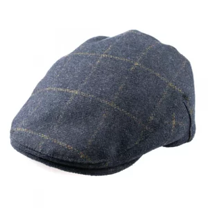 Tweed Balmoral Cap in Blue