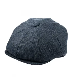 8 Piece Baker Boy Tweed Cap in Z539