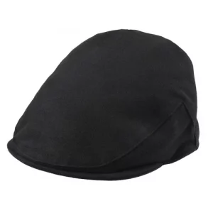 Balmoral moleskin cotton cap in Black