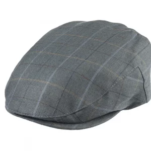 Balmoral flat cap in wool/linen fabric