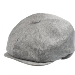 Christys' x Johnstons of Elgin Cashmere Made in England 8 piece Cap in Light Grey